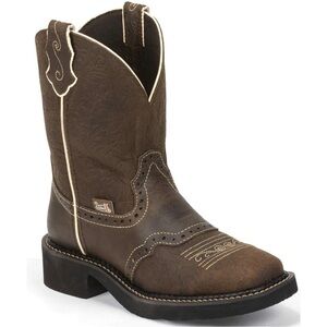 Justin Boots Dark Brown Western Heeled Boots